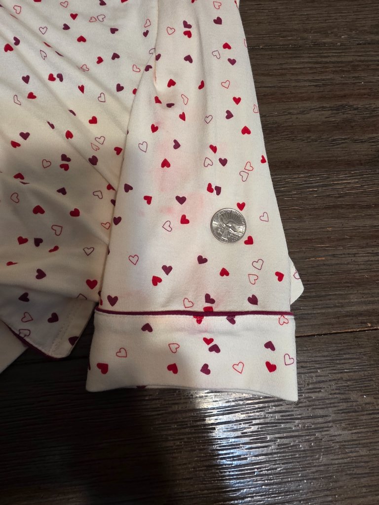 Tranquility Heart Pajama Set Small Long Sleeve Sleepwear Pants As-Is — image 3 of 8